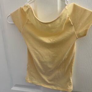 Butter Yellow boatneck Women's Top